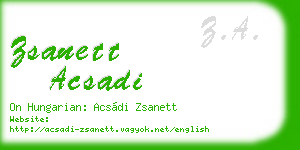 zsanett acsadi business card