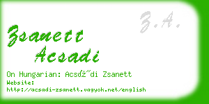 zsanett acsadi business card